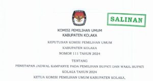 KPU KAB. KOLAKA TETAPKAN JADWAL KAMPANYE DAN DEBAT CALON BUPATI DAN WAKIL BUPATI KOLAKA 2024