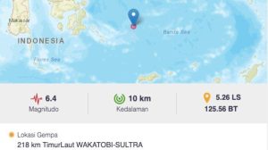 Gempa Magnitudo 6,2 Guncang Wakatobi, Sulawesi Tenggara